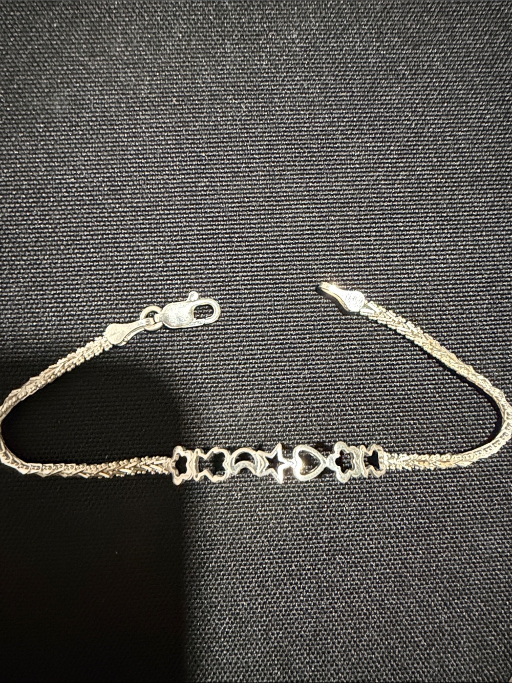 MexicanSilver .925 Moon & Star Charm Bracelet - Women's Jewelry